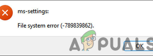 FIX: Ошибка файловой системы настроек в Windows 11 (-789839862)