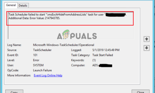 FIX: Task Scheduler Failed to Start Error Value 2147943785