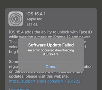 Исправление: “Возникла ошибка при установке iOS 15” на iPhone