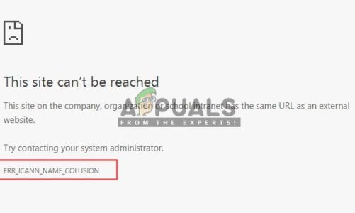 Исправление: ERR_ICAN_NAME_COLLISION