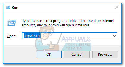 Диалог запуска: appwiz.cpl