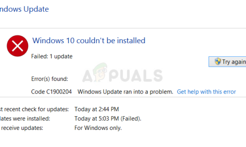 Исправление: Ошибка Windows Update 0xc1900204