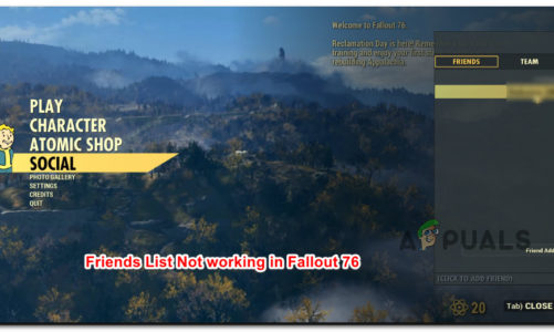 Исправить: Список друзей Fallout 76 не работает