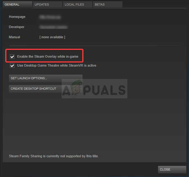 Отключение Steam Overlay для конкретной игры