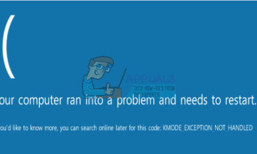 Исправление: KMODE EXCEPTION NOT HANDLED