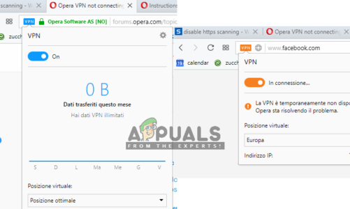 Исправить: Opera VPN не работает
