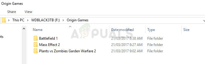 Папка Origin Games