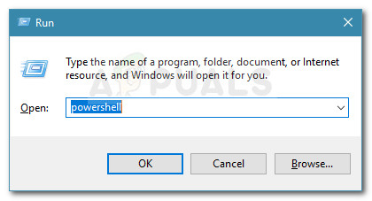 Запустите диалог: powershell Затем нажмите Ctrl + Shift + Enter